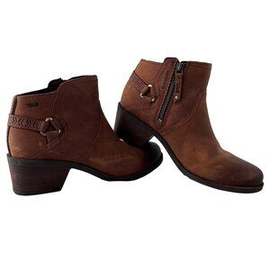 Teva Foxy Ankle Boots Women’s 9.5 Brown Waterproof Leather